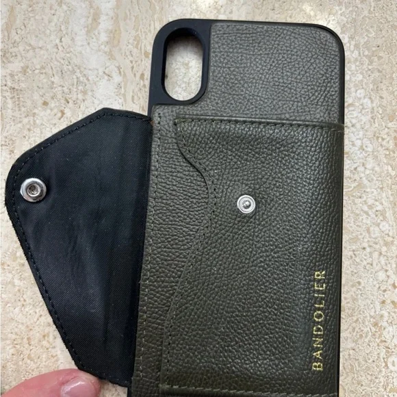 Bandolier Dark Army Green Phone Case with Strap iPhone XR - Picture 2 of 6